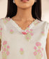 Women's Pret Yarn Dyed Jacquard Off White Solid A-Line Shirt
